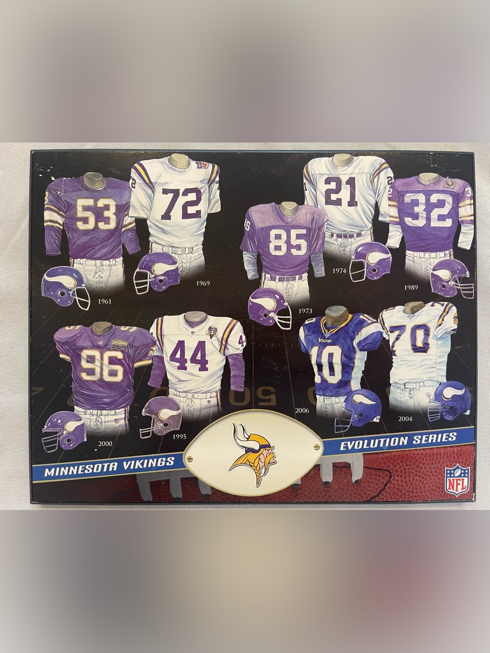 Minnesota Vikings NFL Evolution Wall Plaque